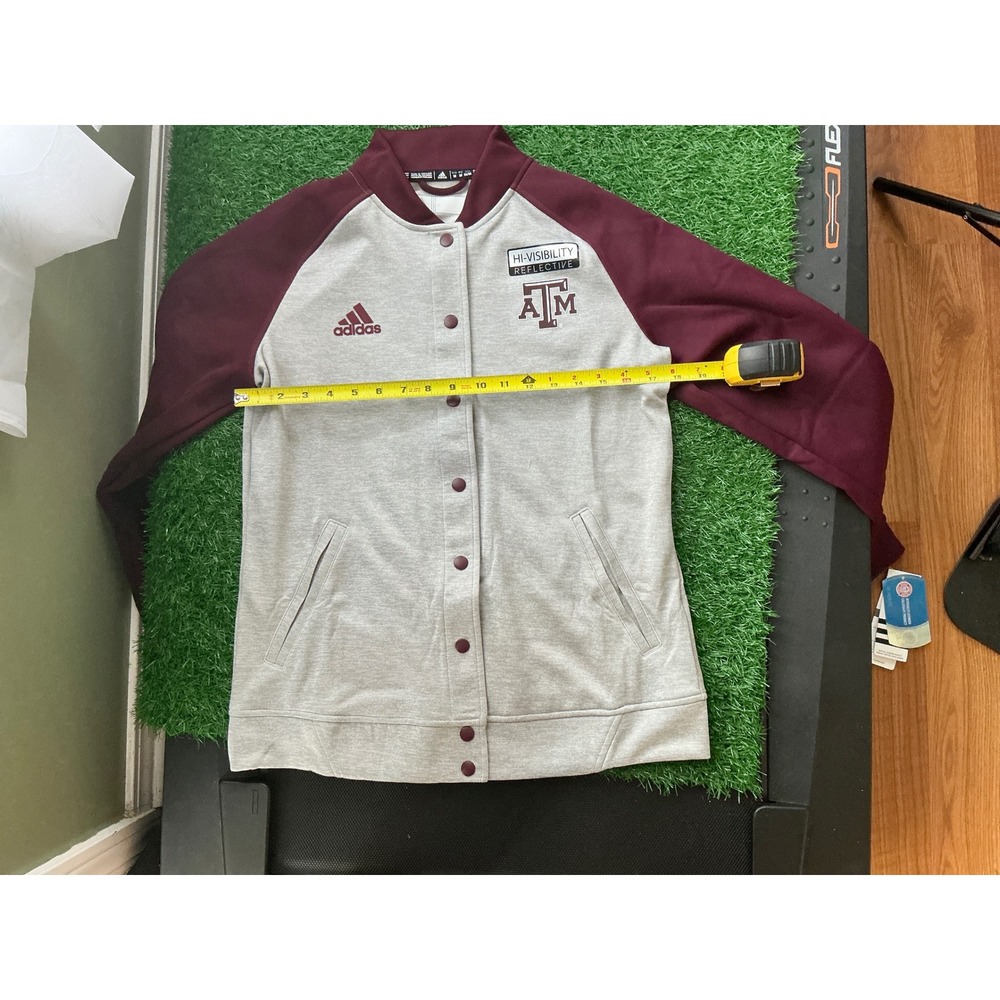Adidas Texas A&M Aggies Anthem Jacket Grey Maroon Reflective 6681W Mens Medium